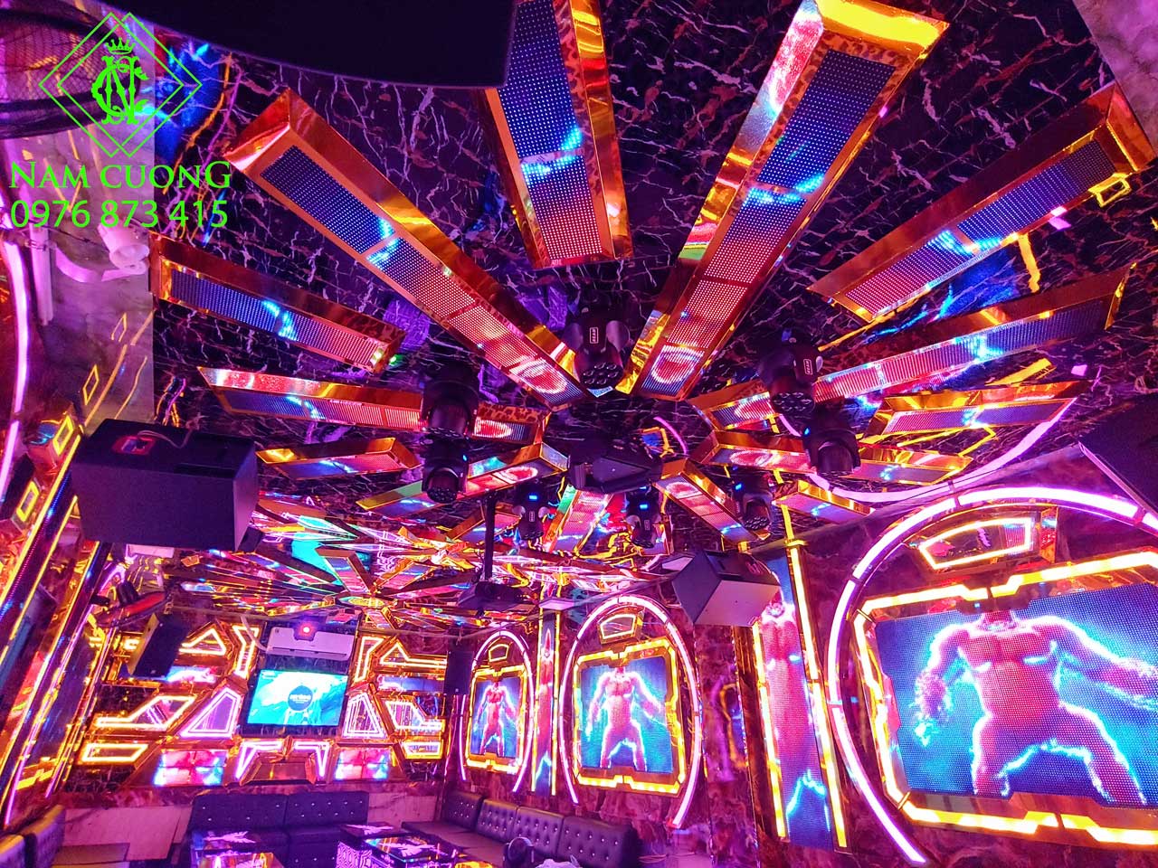 mẫu phòng bay mini bar karraoke rộng 40m2