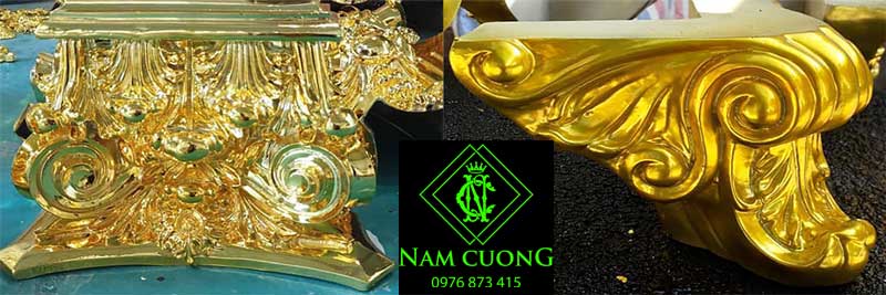 phân biệt phù điêu mạ vàng hay sơn vàng