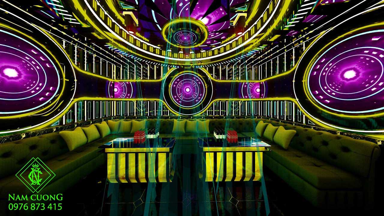 thiết kế phòng karaoke hiện đại, sang trọng, rộng 40m2